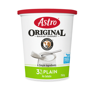 Astro Original Yogurt Plain Balkan Style 3%, 750g