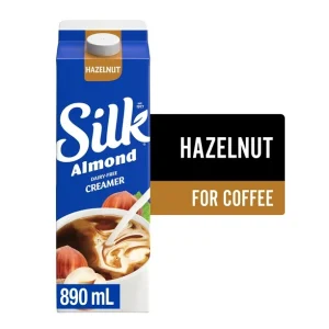 Silk Almond Coffee Creamer, Hazelnut, Dairy-Free, 890 mL