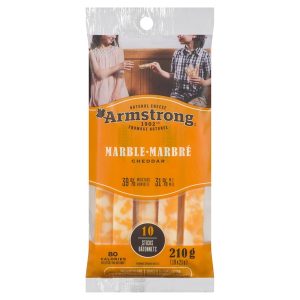 Armstrong Marble Cheddar Cheese Sticks, 210 g (10 Sticks)