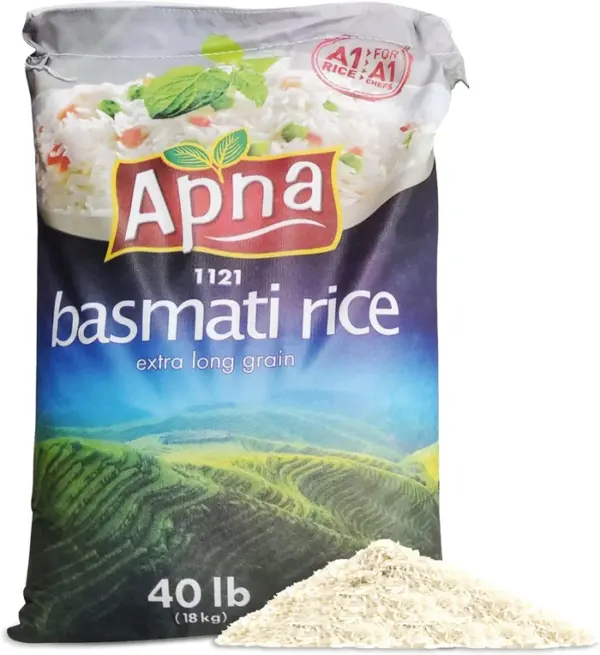 Apna - Basmati Rice - Extra Long - Blue Bag Case [40 lb]