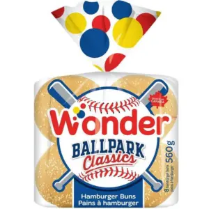 Wonder - Ballpark - Hamburger Bun - 12458(Case 8ct)