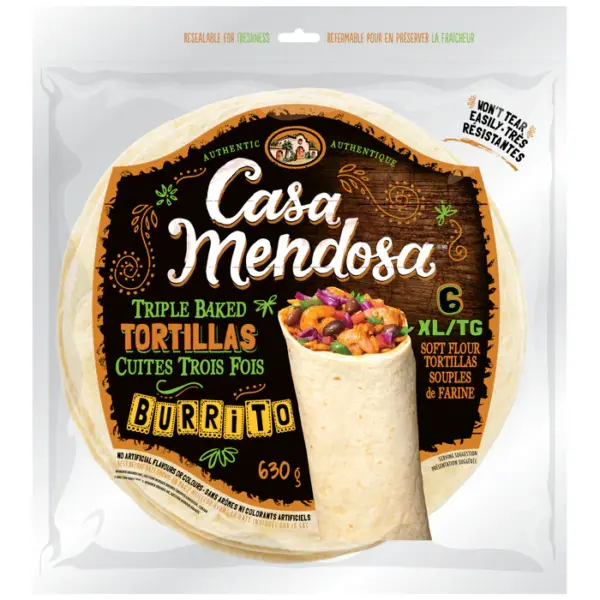 Casa Mendosa - Burrito Tortillas - 13962 - XL(Each 6ct)