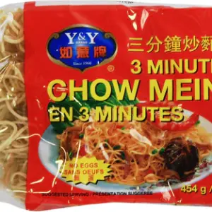 Y&Y - Noodles - 3 MIN CHOW MEIN No Egg Case [12x454 g]