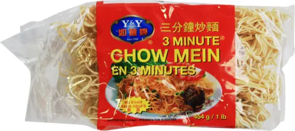 Y&Y - Noodles - 3 MIN CHOW MEIN No Egg Case [12x454 g]