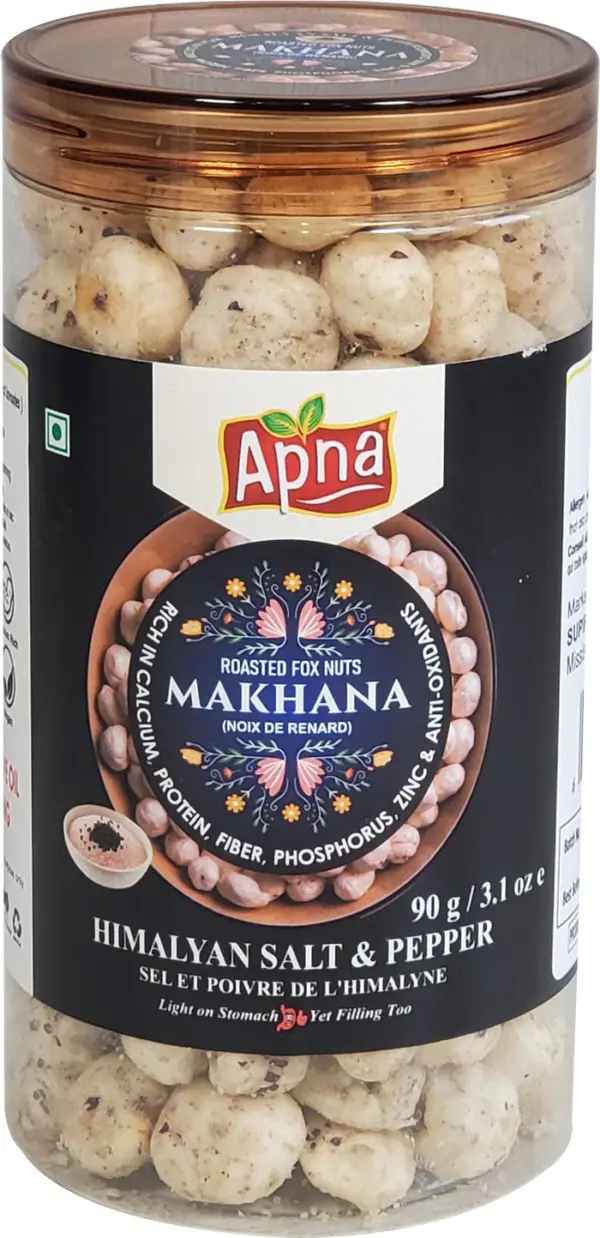 Apna - Roasted Phool Makahana - Himalayan Salt and Pepper Case [24x90 g]