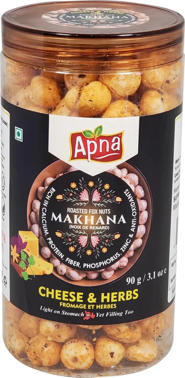 Apna - Roasted Phool Makahana - Cheese & Herbs Case [24x90 g]