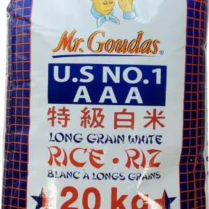 Mr. Goudas - USA Long Grain White Rice - AAA Case [20 kg]