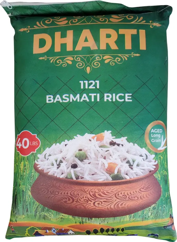 Dharti - 1121 Steam Basmati Rice [40 lb]