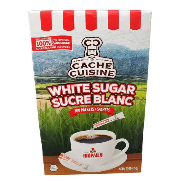 Cache Cuisine - White Sugar - Portioned (Case 100x5 g)