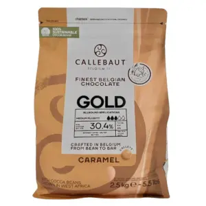 Callebaut - White Chocolate Callets - GOLD - Caramel Taste